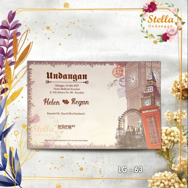 Blangko Undangan Pernikahan Lintang 63
