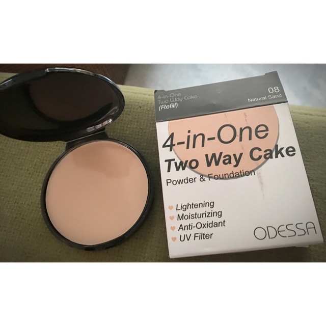 Odessa 4 in 1 Two Way Cake Powder Foundation - Refill 08 Natural Sand / Bedak