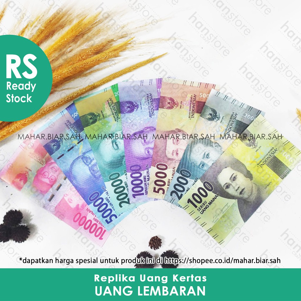 RS 10 lembar Replika Uang Kertas Versi / Model Lama Emisi 2016 / Mahar / Seserahan / Dekorasi / Uang