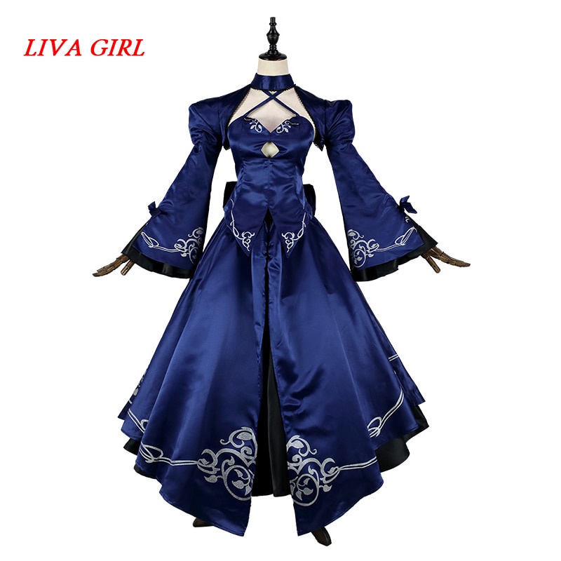 PREORDER Liva girl Alter Saber Cosplay Fate Stay Night Costumes UBW Arturia Black Saber Cosplay Fate