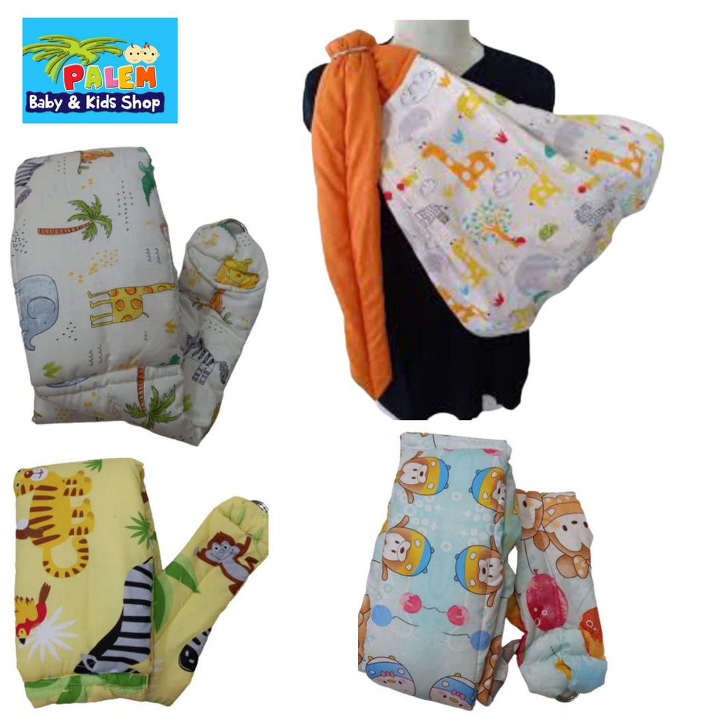 vanlin gendongan bayi dengan motif menarik gendongan samping ring baby