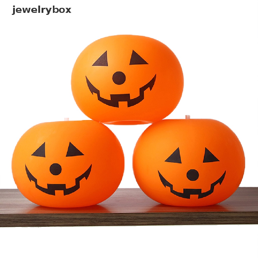 5 Pcs Balon Latex Bentuk Labu Dengan Lampu Led Untuk Dekorasi Pesta Halloween