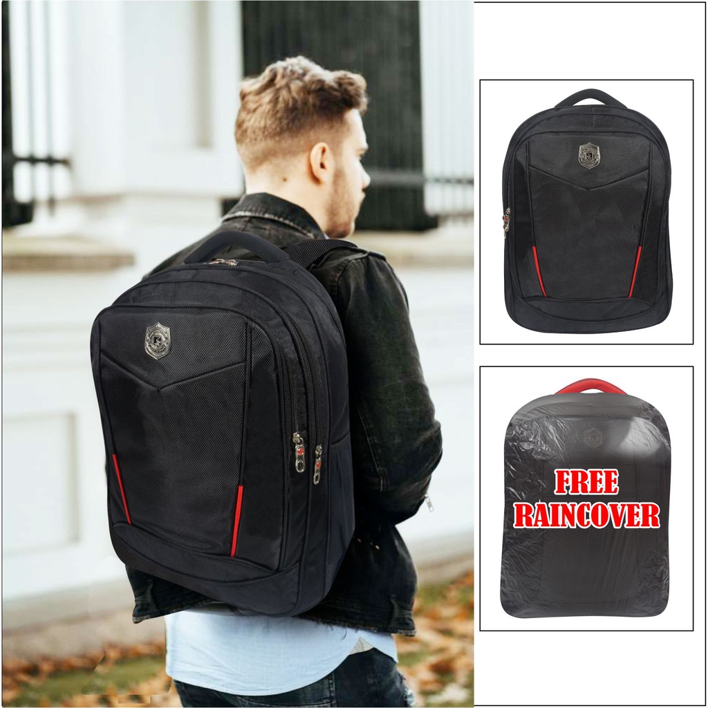 PG 9825 - Tas Ransel Punggung Laptop Polo Pria Wanita Unisex Bahan Waterprood Ukuran 18 Inch