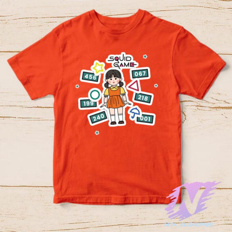 kaos squid game baju squid game kaos anak baju anak