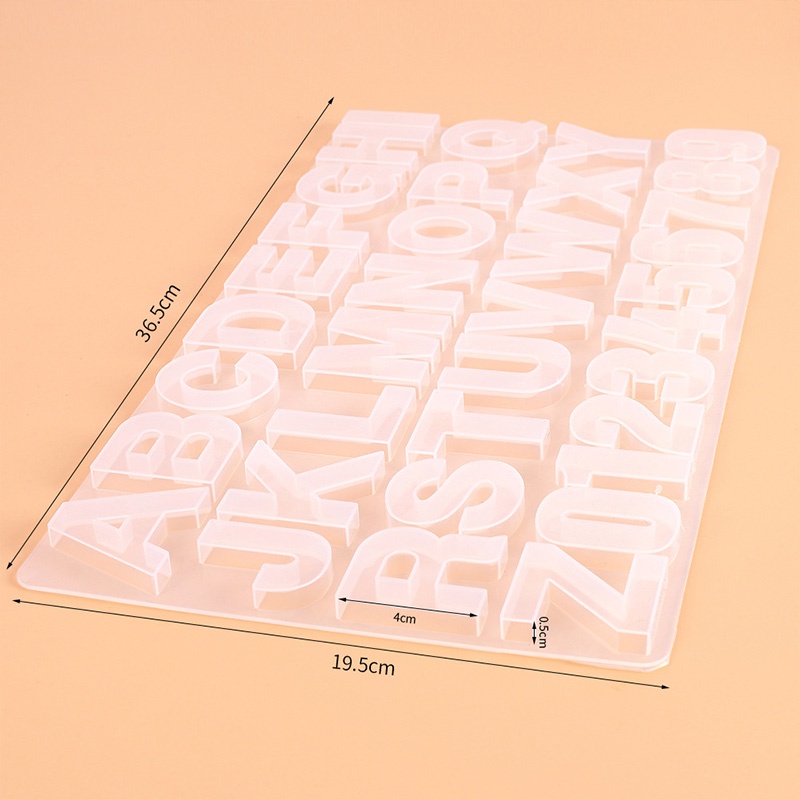 38*20CMCetakan Resin Silikon Cetakan Resin Epoxy Alfabet Bahasa Inggris