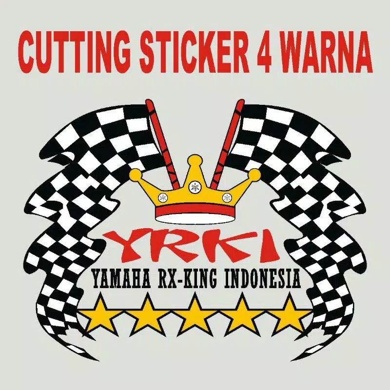 Jual STIKER CUTTING LOGO YRKI (YAMAHA RX KING INDONESIA) Indonesia