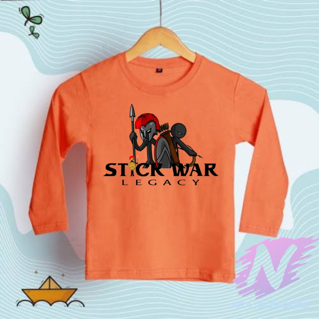 kaos stikman lengan panjang kaos anak stickman legacy