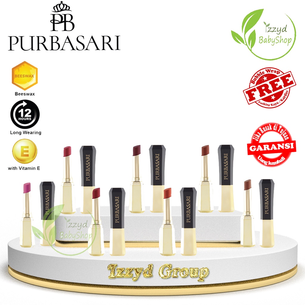 ❣️Izzyd❣️Purbasari Matte Lipstick 81-95  lipstick lipstik | Cheeck Lip 2 in 1 Color Tint | Oil Control Matte Powder | Blush On Duo | Velvety Smooth Eyeshadow | Ultra Smooth Brow LinerBPOM Original