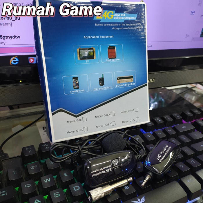 Microphone Mic Clip On Wireless 2.4G PRANK VLOG untuk Smartphone HP