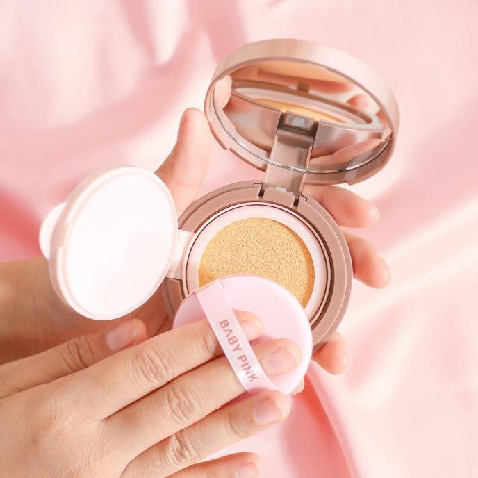 Jual Babypink Skincare Bedak Cushion Baby Pink Ultra Satin Terlaris Wanita-3