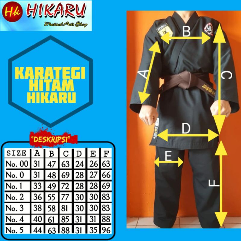 karategi hitam hikaru Bonus lambang dan gratis pengiriman
