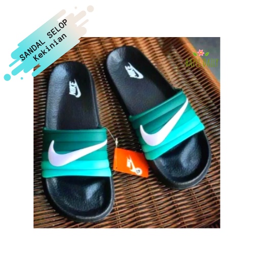 SANDAL SELOP  Sendal Pria Wanita - Slop Karet - Harga Paling Murah - Warna Hitam Bet Putih MURAH