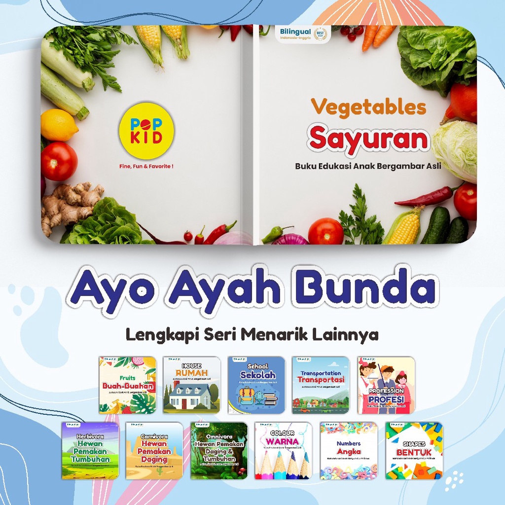 PAKET 3 PCS BUKU MINI BOOK PENGENALAN PENGETAHUAN BILINGUAL ANIMASI EDUKASI ANAK BAYI PAUD