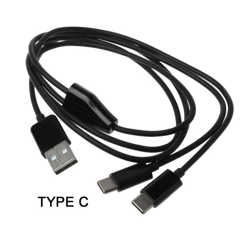 Cre Kabel Data / Charger USB 2.0 Tipe A Male Ke Dual Type C Male