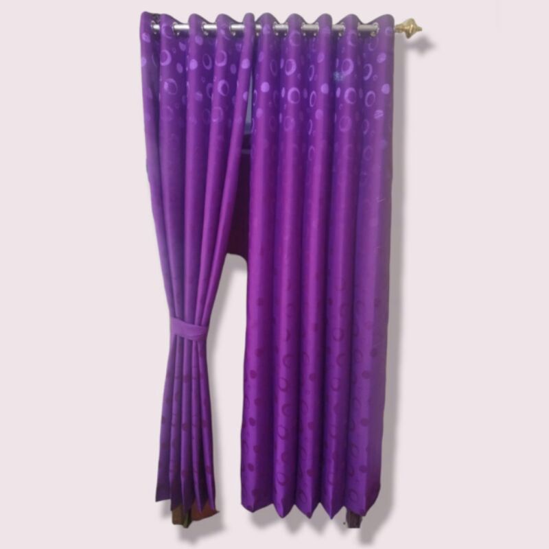 Gorden minimalis salur ungu tua