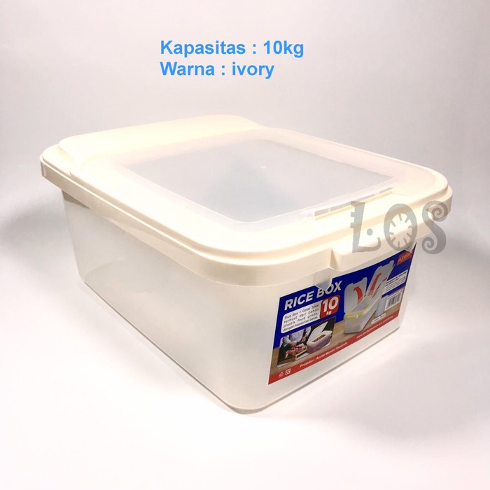 

978qW Tempat Beras Mini-Rice Box Asvita 10Kg (00299.00028) - Putih W5Q0112