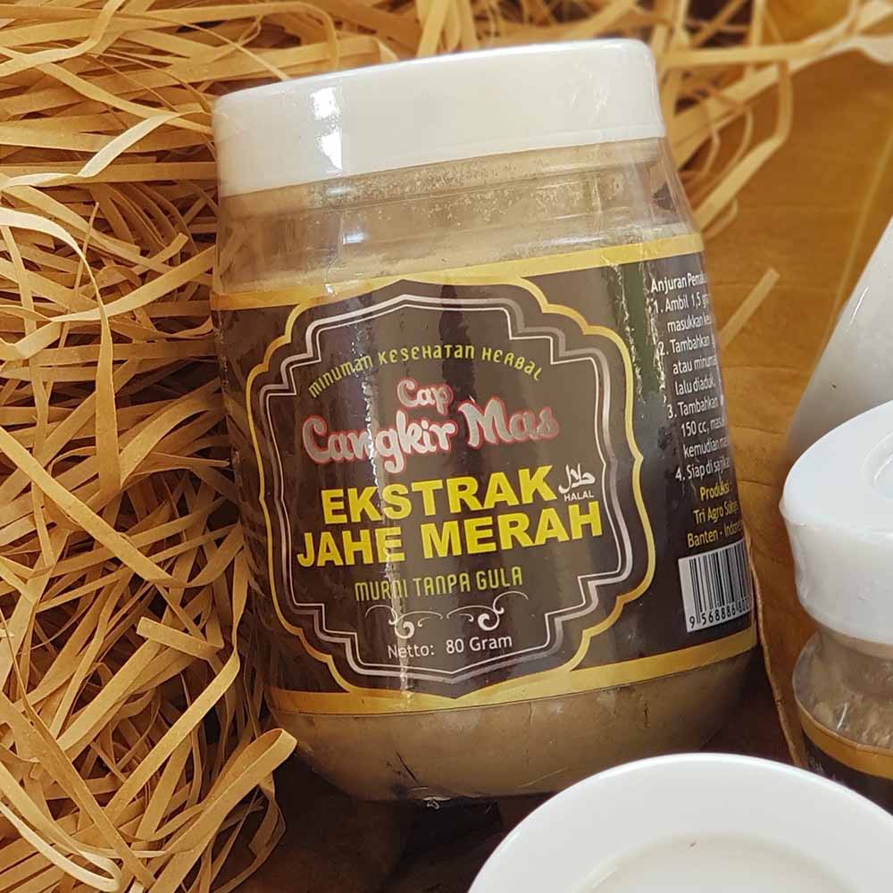 

Minuman kesehatan Sari Jahe Merah Ekstrak Murni Tanpa Gula-Cap Cangkir Emas