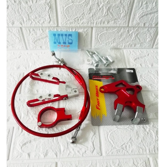 Cover kaliper + Kleman Selang Cnc + Selang Rem Depan Variasi -  Mio M3, Fazzio, Mio Gear, Mio Smile,