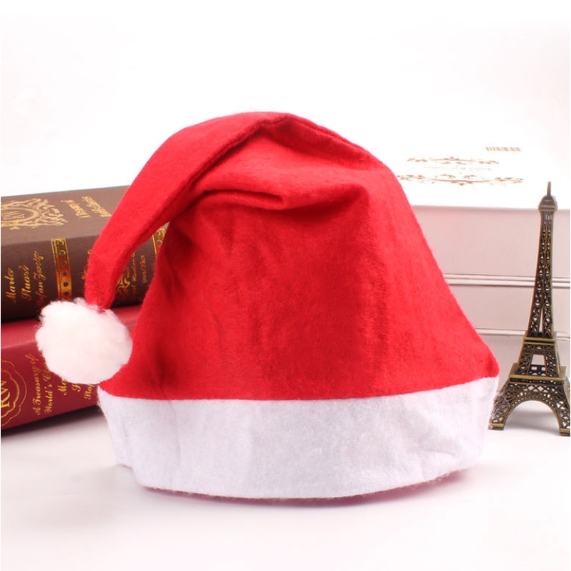Topi Santa Claus Warna Merah Untuk PestaNatal Anak Dan Dewasa