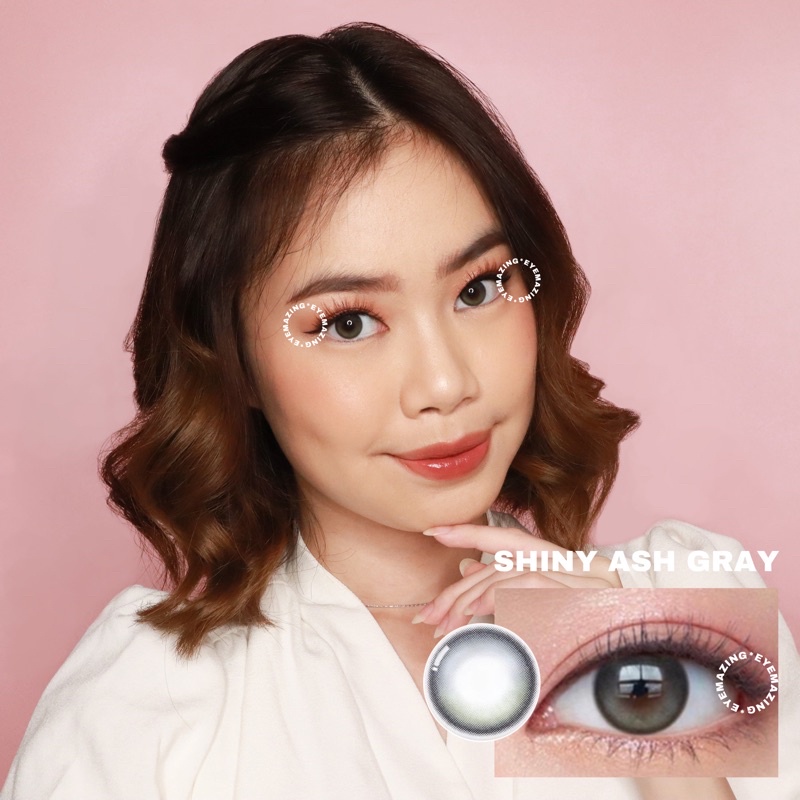 EYEMAZING Softlens - Shiny Ash Gray / Brown / Black / Abu / Coklat / Hitam Normal Minus Beda Minus