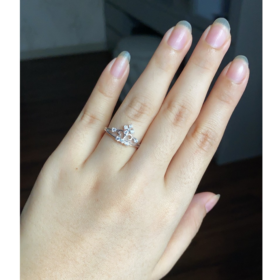 Cincin Perak Wanita Pria Couple Asli S 925 Lapis Rhodium Cocok Kawin Nikah tunangan hadiah RS057