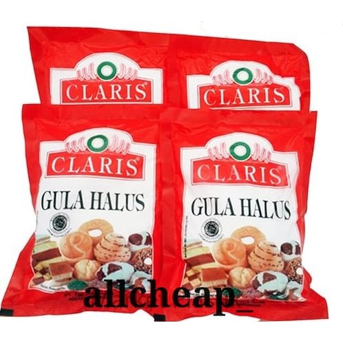 250gr GULA HALUS CLARIS MERAH tepung gula bubuk claris