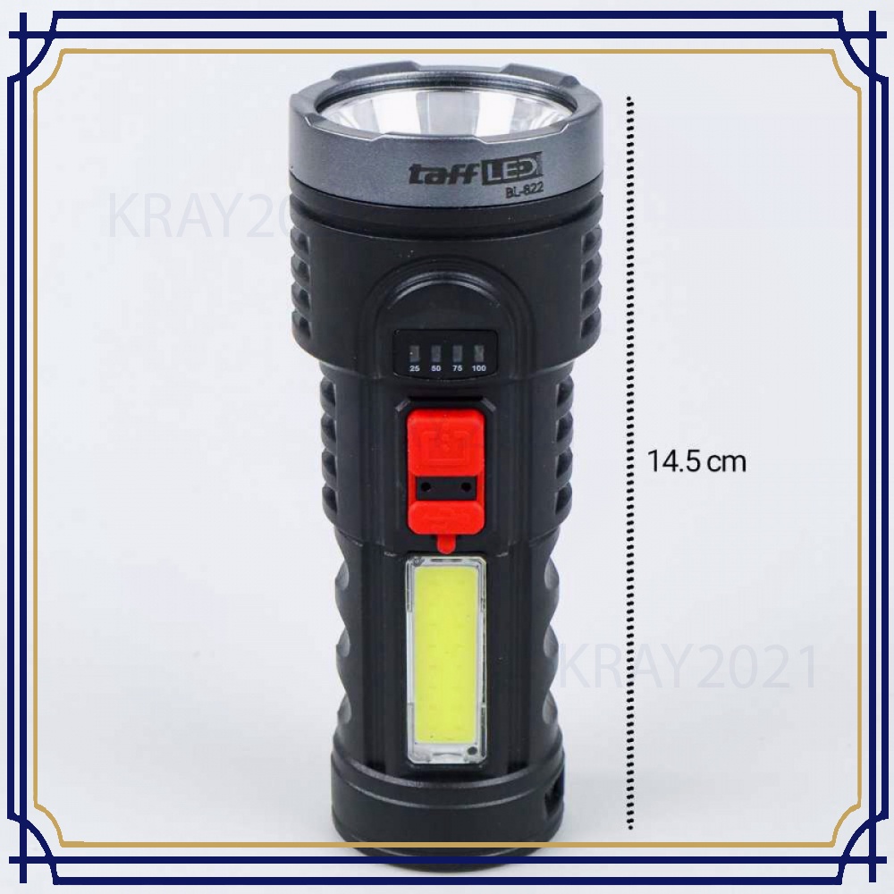 TaffLED Senter LED Waterproof USB Cree XPE+COB 7800 Lumens - BL-822
