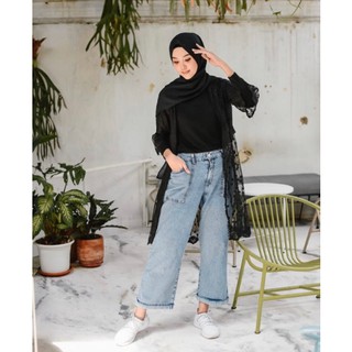 DERHA PANTS  KULOT  JEANS  RAWIS  KULOT  HITS SELEBGRAM 