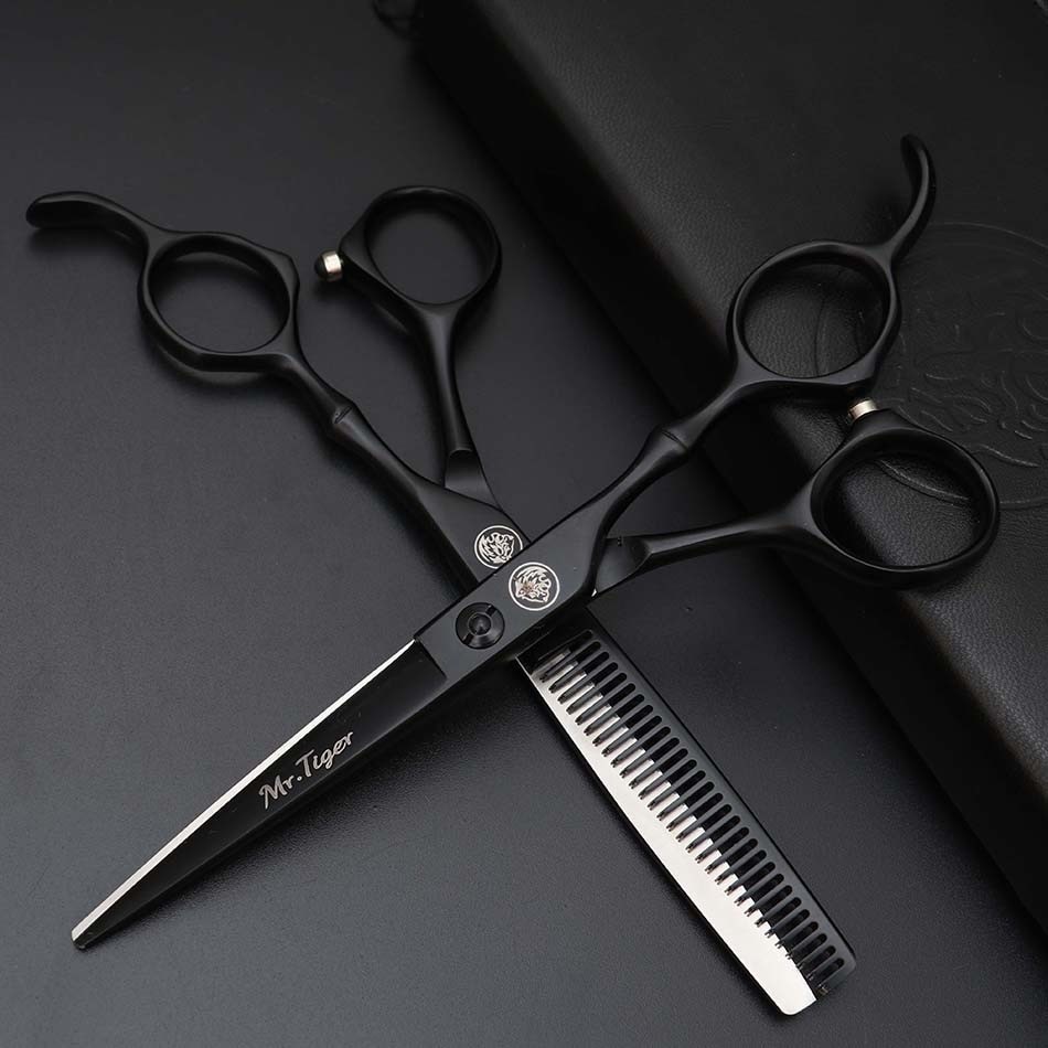 MrTiger Gunting Rambut Professional Barber Hairdressing Scissors 5.5 Inch 2 PCS with Razor Comb - 44