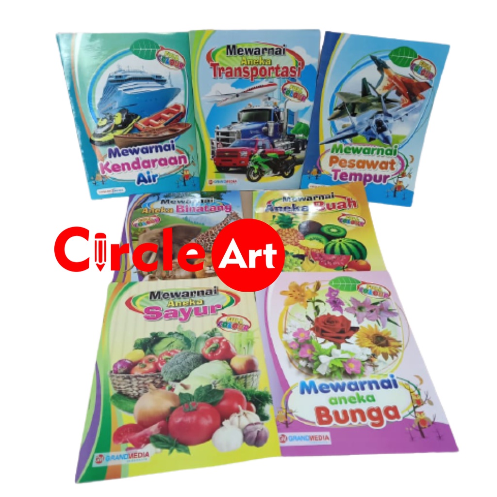 

Buku mewarnai Anak full warna lengkap dengan panduan