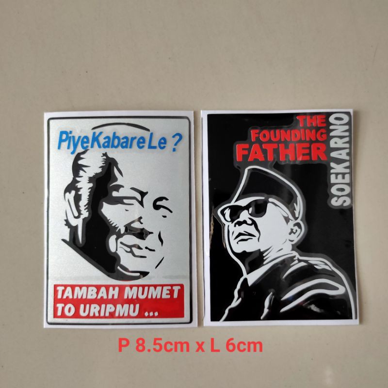 stiker cutting Soeharto Soekarno berkualitas termurah