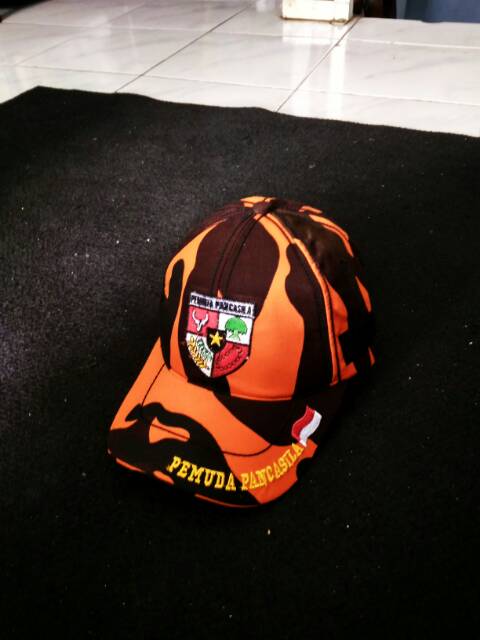 Topi Pemuda Pancasila Full Bordir loreng