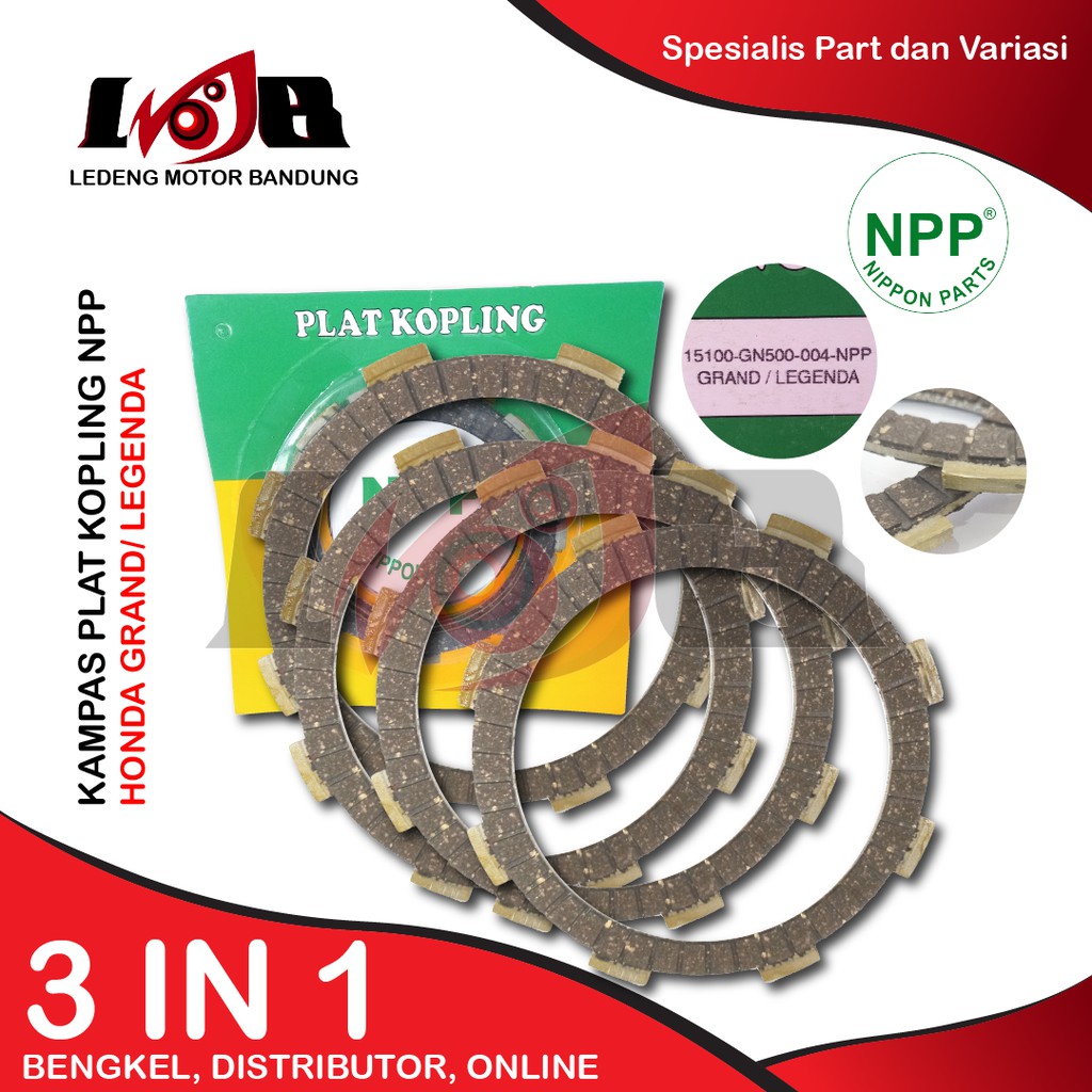 NPP Kampas Plat Kopling Grand Legenda GN5 Clutch 4 Lembar