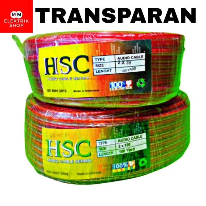 Produk Terbaru Kabel Transparan 2X80 2X50 2X30 Kabel 100 Yard Best Seller Hsc