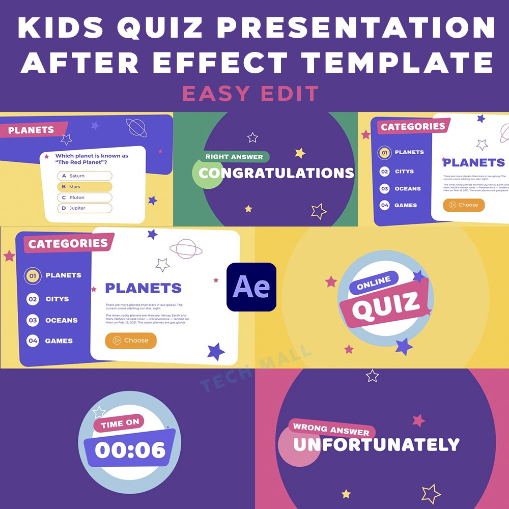 

NS Kids Quiz Presentation Video Template | After Effects