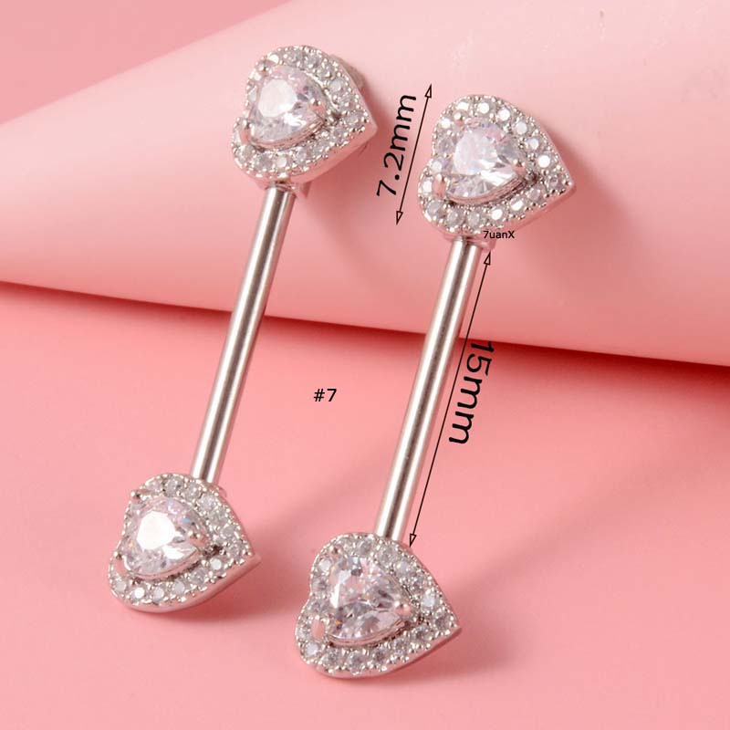 2pcs Anting Tindik Puting Bentuk Daunbungalebah 14gauge Bahan Stainless Steel Dengan Zircon