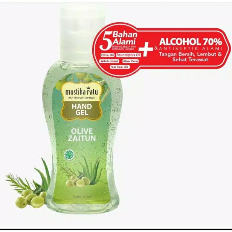 Hand Gel Mustika Ratu Original 60ml Alkohol 70% gelcp