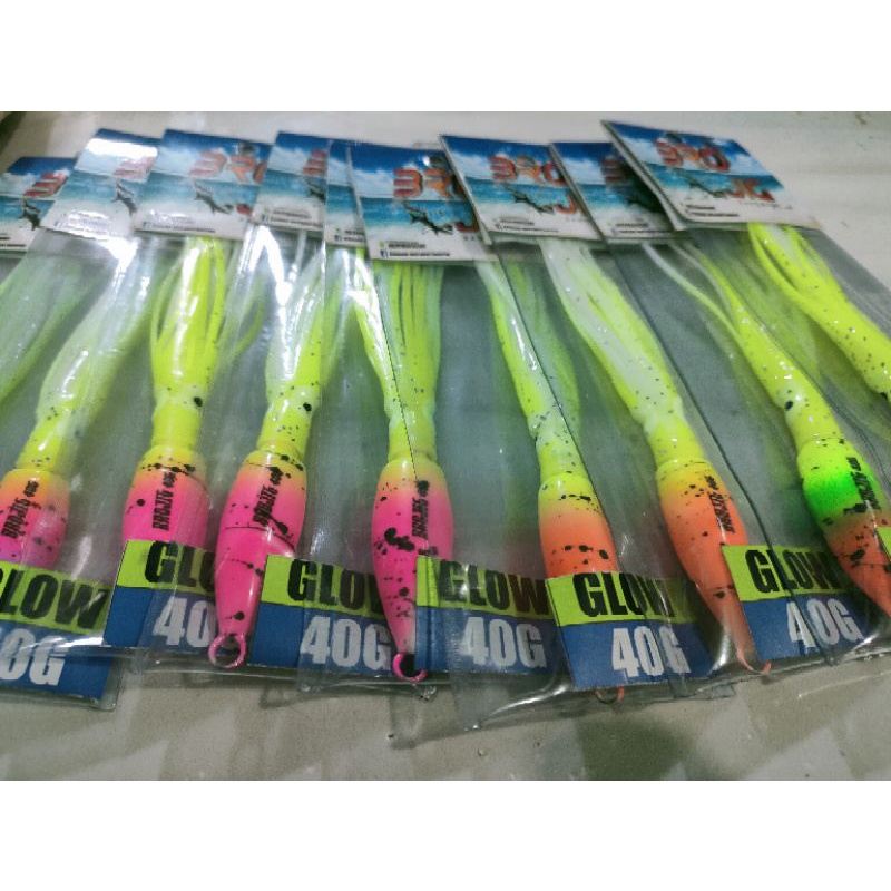 BRO JIG cumi tentakel 40g Glow