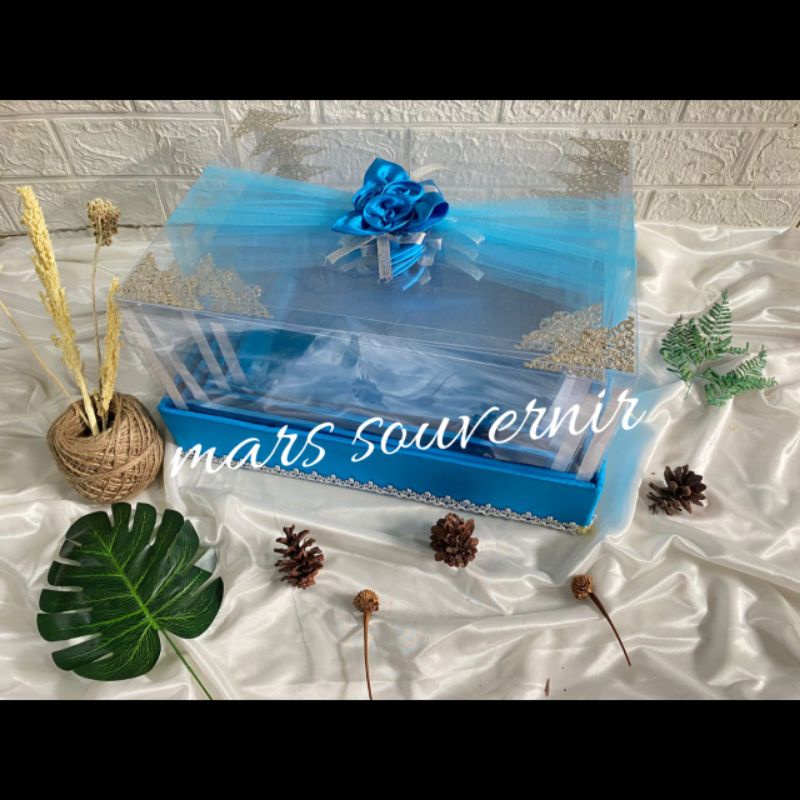 

Box/kotak hantaran seserahan Tile Biru tomi