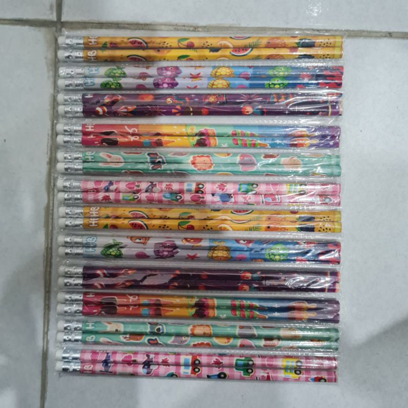

Pensil 2B Motif Fancy Super bagus Super Murah /harga per 24 pcs