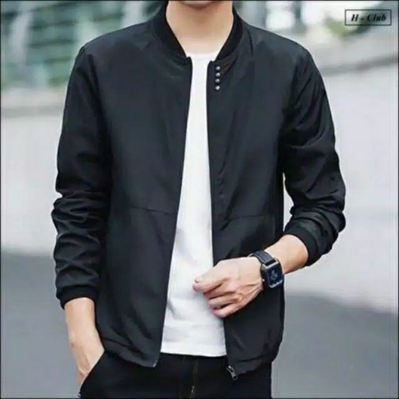 jaket bomber pria / jaket casual bahan JN