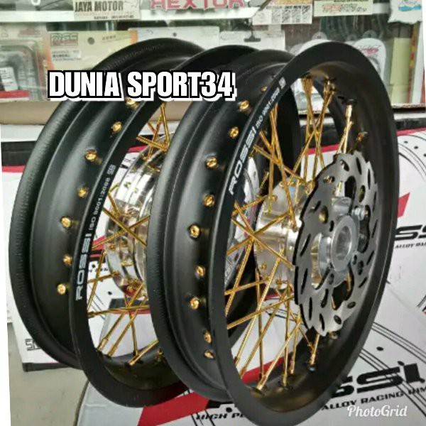 TOPPP sepaket velg tapak lebar ring 14 set tromol jari jari bonus cakram beat scoopy vario beat