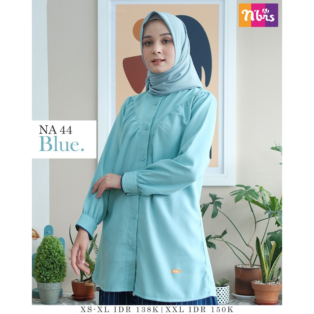 NIBRAS ATASAN NA 44 BAHAN MOSSCREPE LUX ELEGANT [BISA COD]