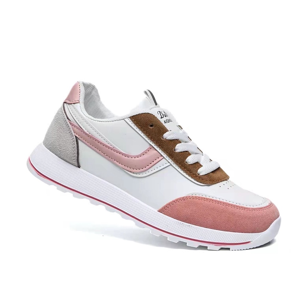 Sneakers Wanita Import Rainbrow Shoes Sneakers Cewek Sport Shoes Kasual Fashion Shoes Trend Wanita - 5234