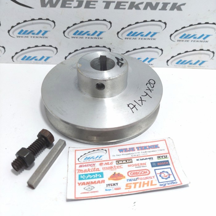 Pulley Pully Polli Aluminium A1x4x20 Jalur 1belt A x 4 imchi x as 20mm