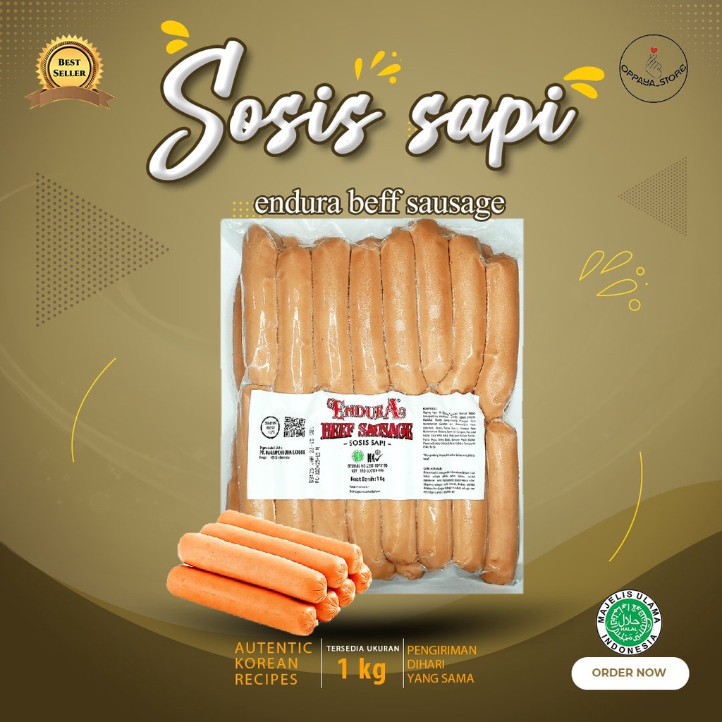 

Sosis Sapi Endura Breakfast Beef Sausage M 1 kg Sosis Isi 32 Pcs