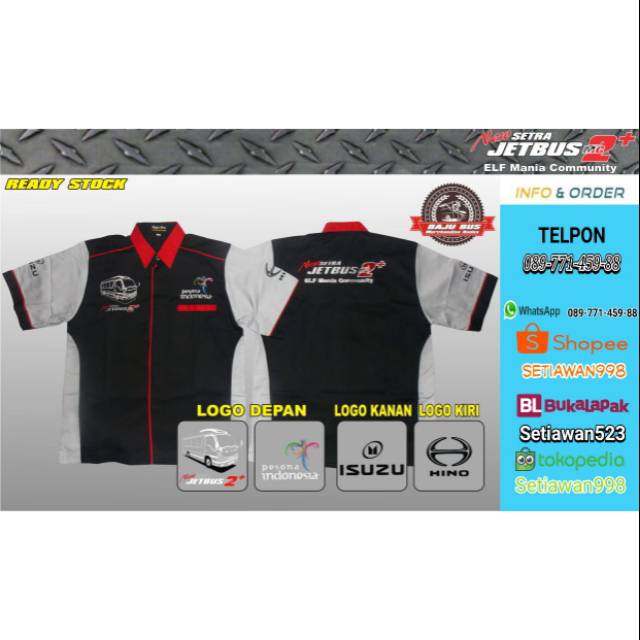 Kemeja JETBUS 2+ MC ELF MANIA COMMUNTY