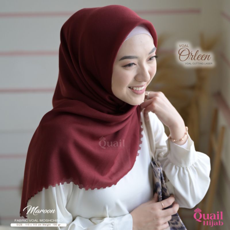 Jilbab Segiempat Orleen ori Quail Hijab