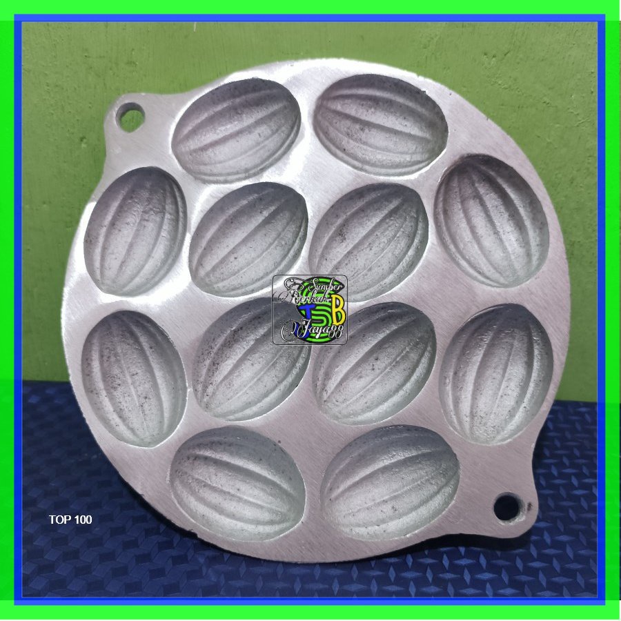 Cetakan bolu kering 12 lubang / roti telur / bolu belimbing /  kue plemben 12 lubang Cetakan Bolu Ke