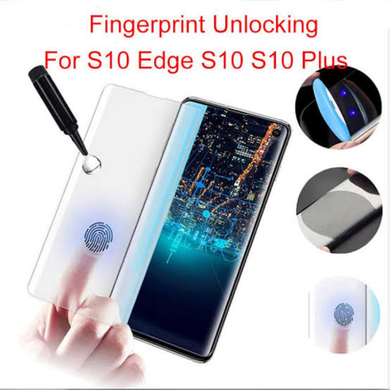 tempered glass sinar UV samsung s10 / s10 plus